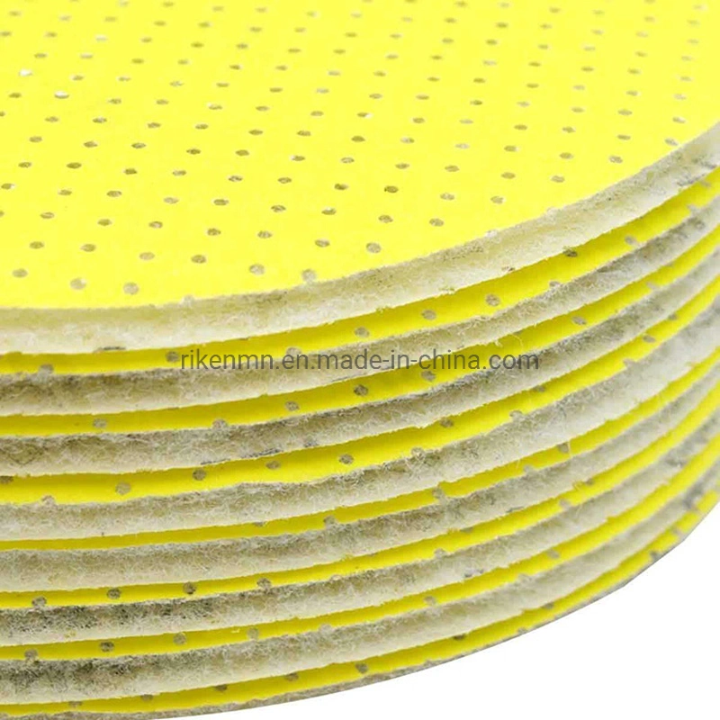 Disco abrasivo de lijado de pared seca amarillo de 225mm pulgadas/9 de múltiples orificios