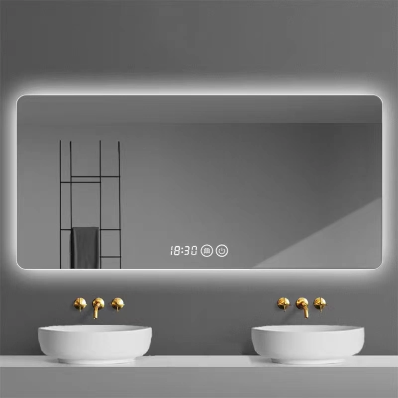 Décor Anti-Fog personnalisé de lumière LED Smart miroir pour salle de bains miroir mural