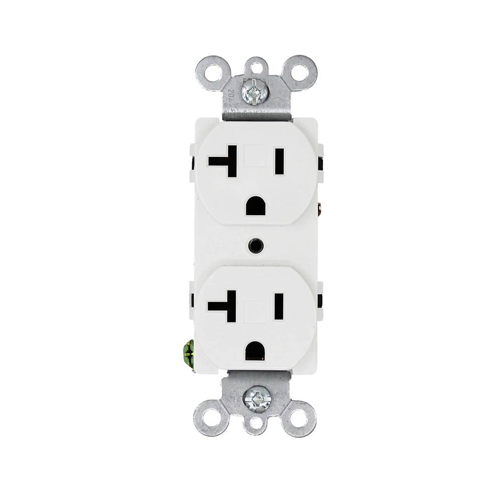 Residencial UL American 20AMP 125V, 3W receptáculo dúplex estándar de hoja recta