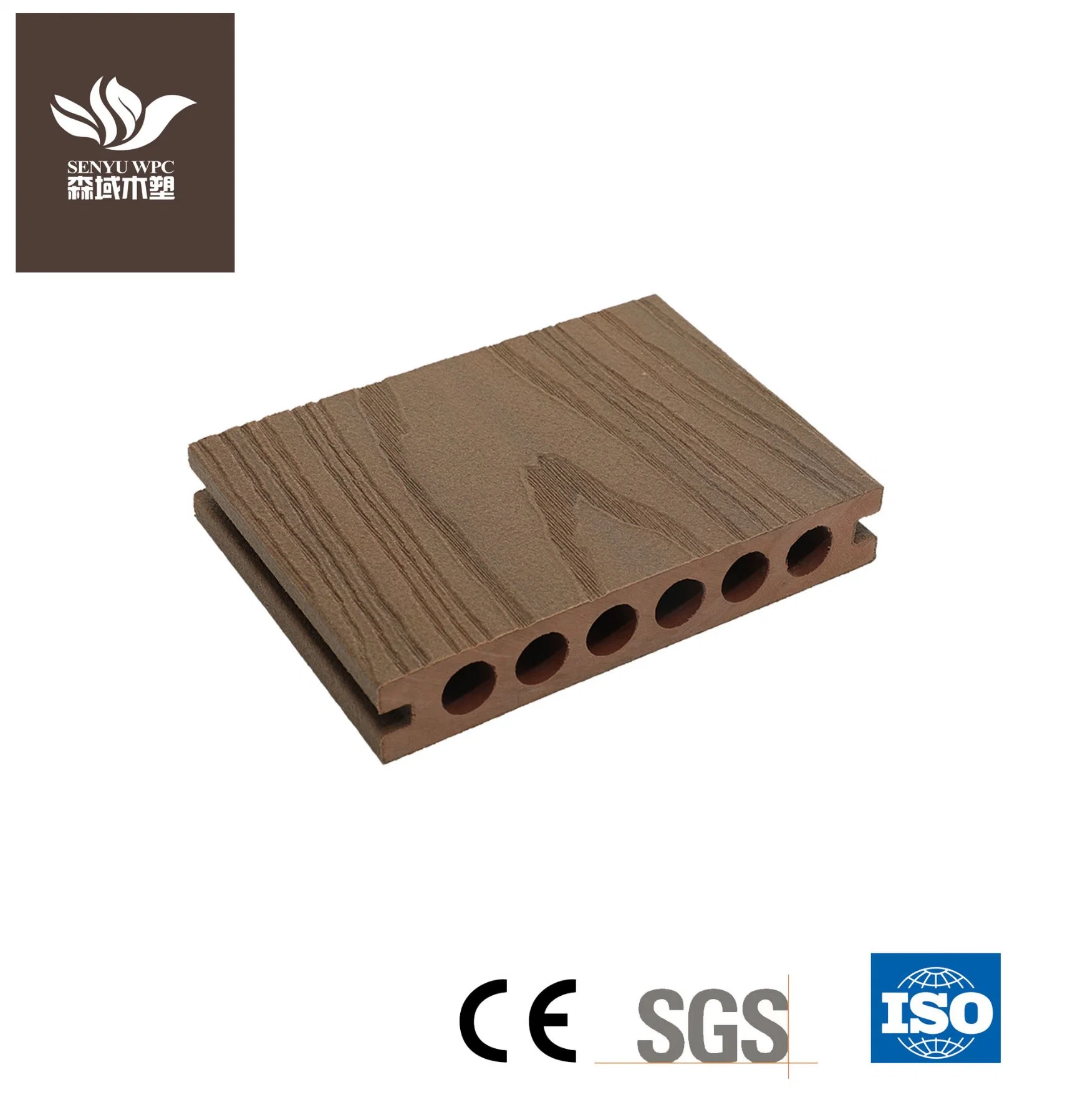 WPC Wood Flooring Growth Ring Pattern Co-Extrusion Composite Decking Board