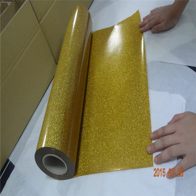 Multicolor de PVC de poliuretano PU Glitter imprimible metálicos de Transferencia Térmica Htv Imprimir