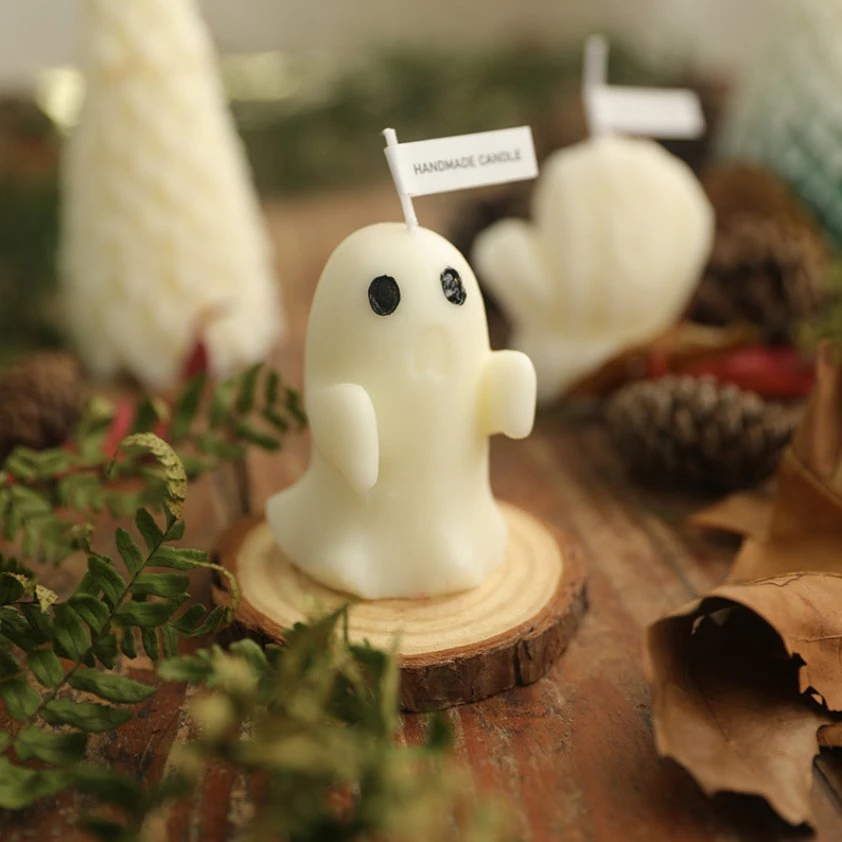 Regalo de Navidad de Soy Wax de vela perfumada con forma de fantasma decorativo hecho a mano Fiesta