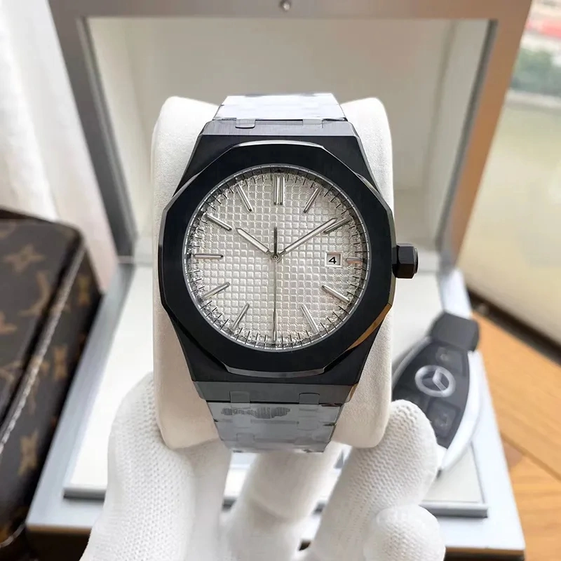 Relógios mens relógios Orologi Designer relógios alta qualidade Audemars Piguet Dial Relógio automático com movimento de 41 mm, aço inoxidável, à prova de água Sapphire 2023 Luxury 15407 Fashi