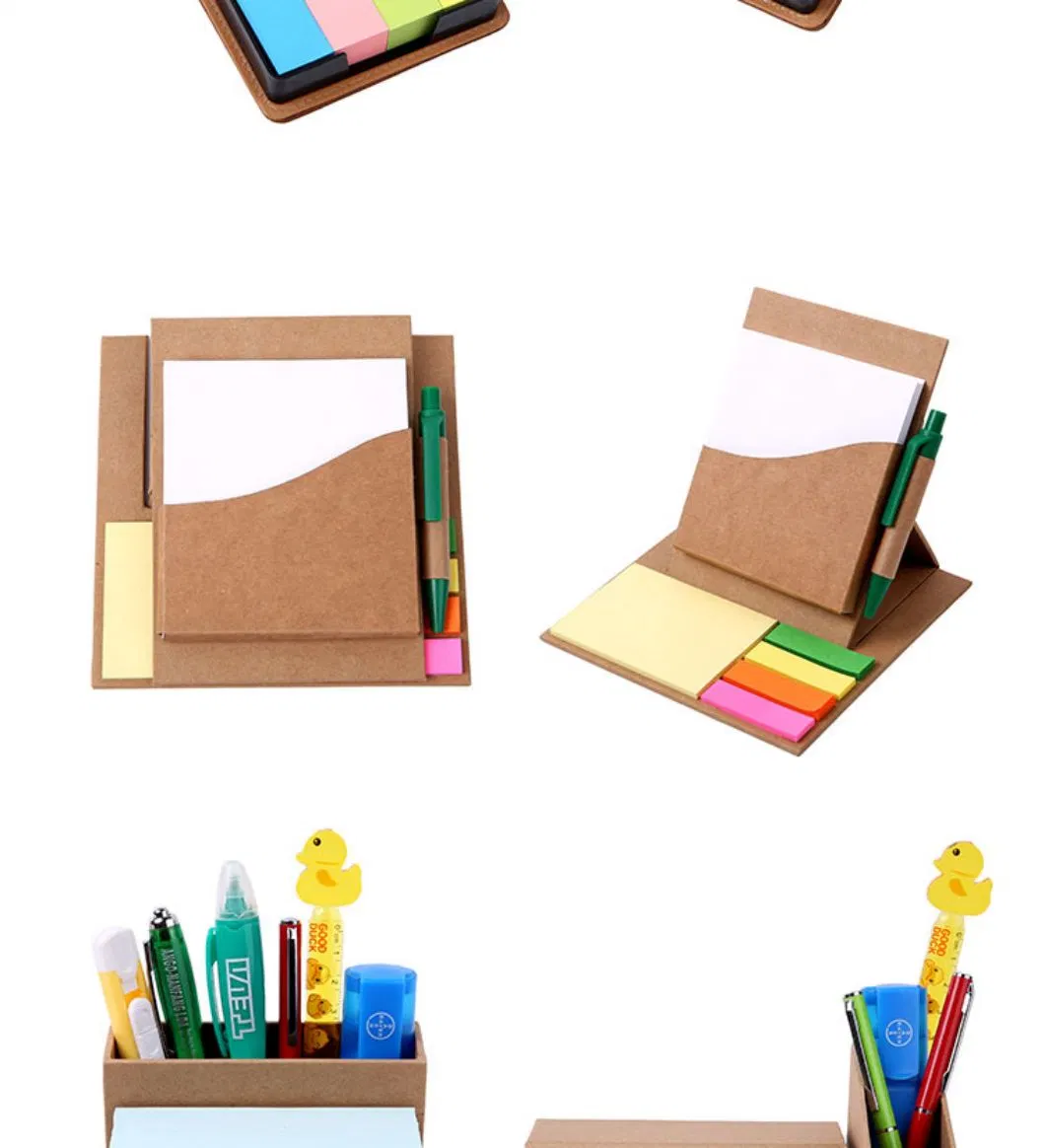 Personalized Stylish Gift Set Stylish 6 Colors Custom Logo Cheap Sticky Notes Set Stationery Memo Pad