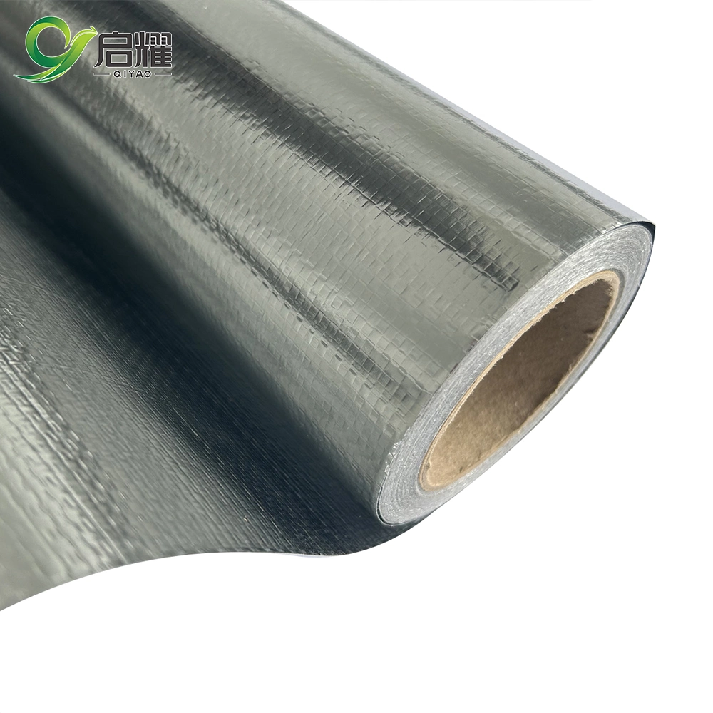 Aluminum Foil Backed Reinforced Woven PE Fabric Wall Wrap Radiant Barrier