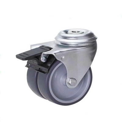 75mm Yellow Zinc Steel Caster for Aircraft Metal Trolley