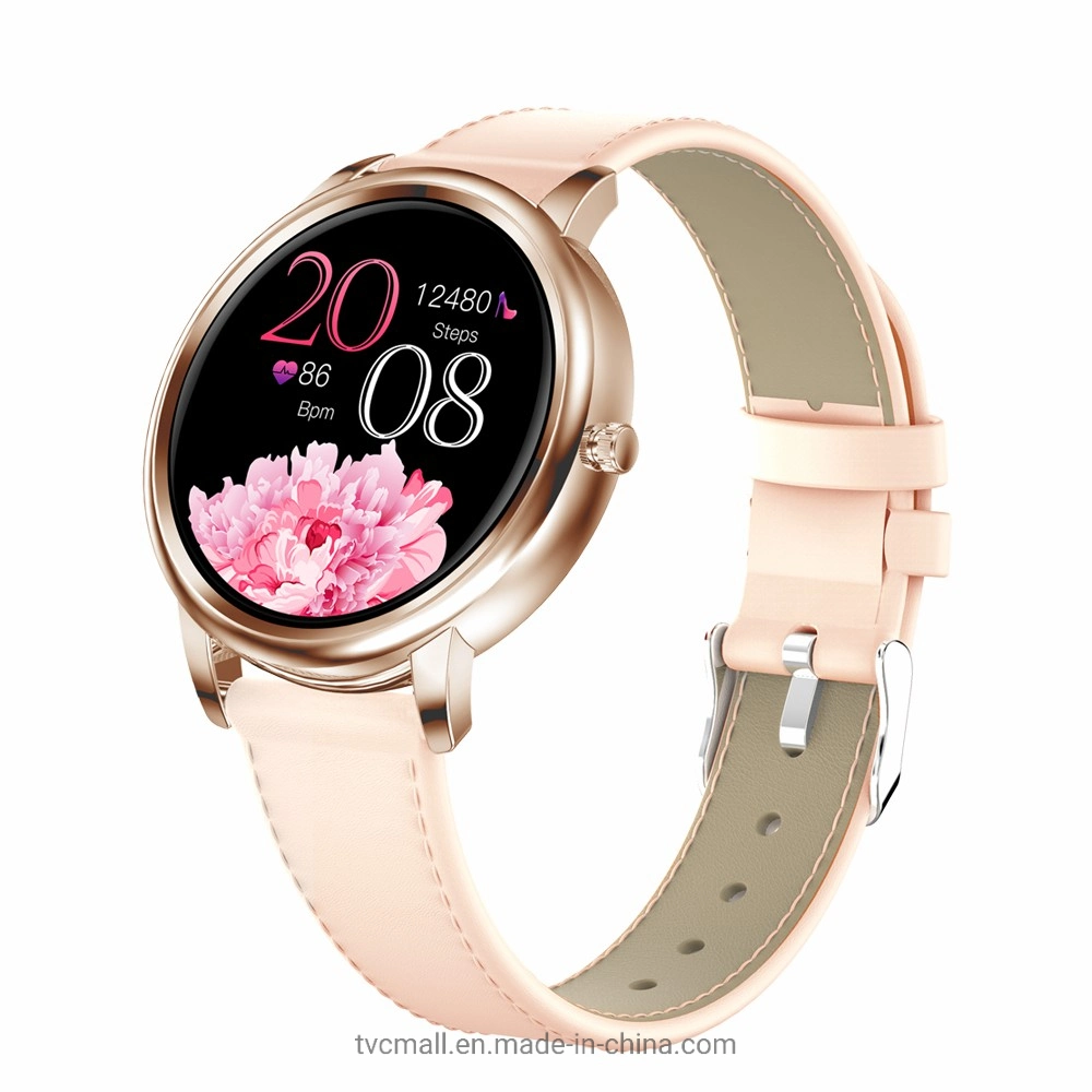 Mk20 de la mujer Reloj inteligente Bluetooth [Impermeable Correa de piel] Smart la Frecuencia Cardíaca Pulsera Tensiómetro Fitness Tracker