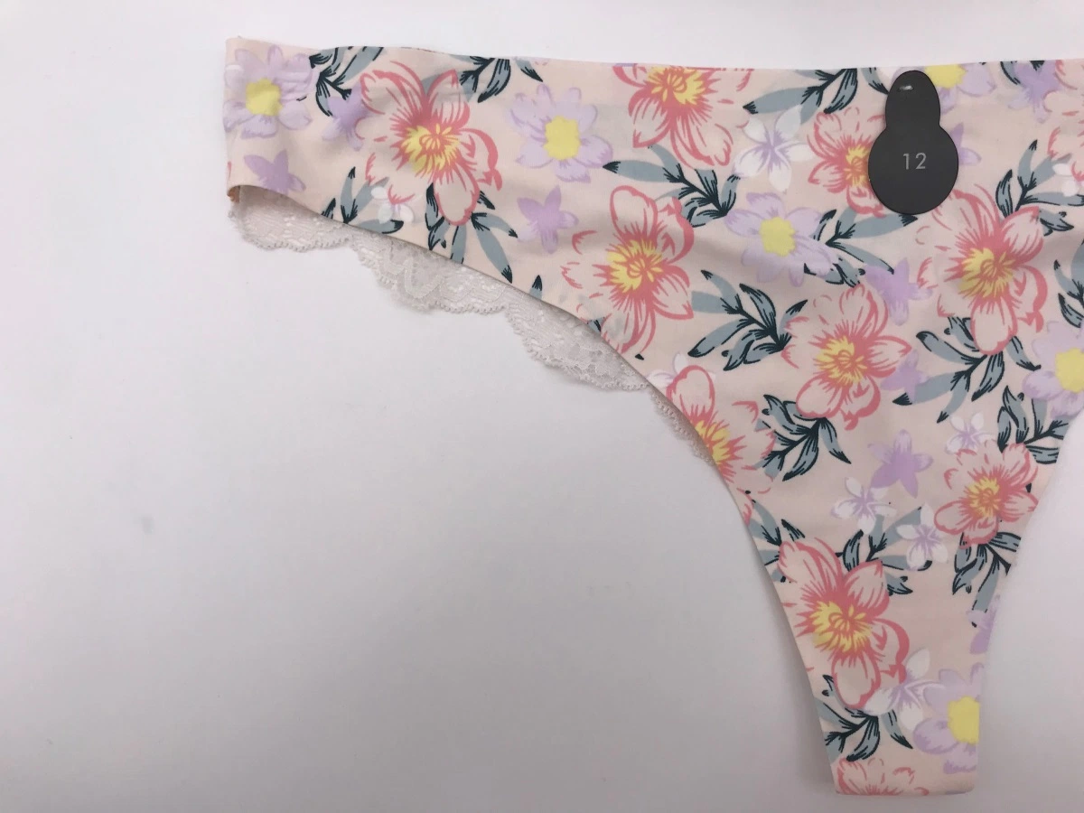 Ladies Fashion Flower Printed Laser Underwear Set