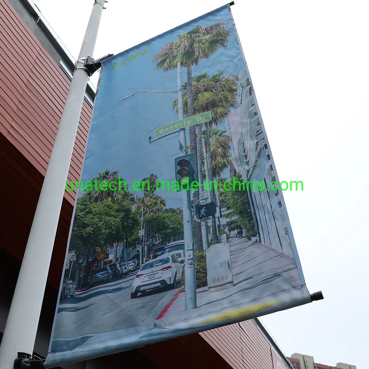 Street Lamp Pole Outdoor Ads Flex Spring Banner Bracket Hardware