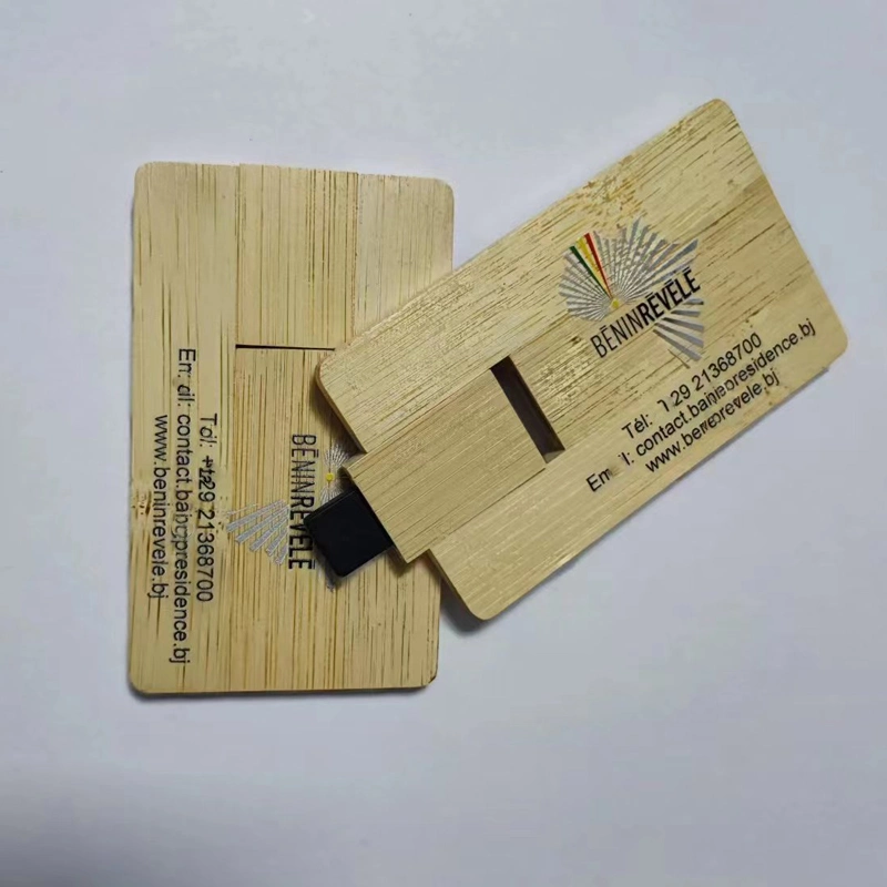 Wooden Card USB 2.0 Flash Memory Stick Pen Drive