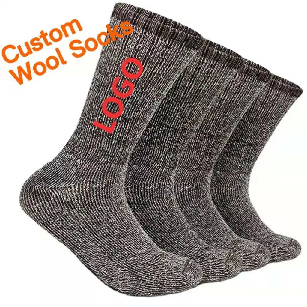 Xianghui Herstellung Wolle Custom Logo für Männer Merino Wolle wärmer Socken