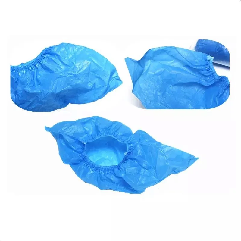 Disposable Medical Blue Care Cleanroom Protection Shoe Cover Waterproof Plastic Boot Covers