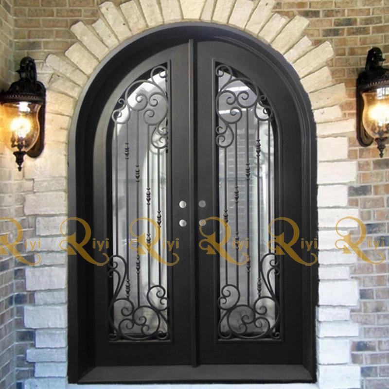 Antique Wrought Iron French Front Door Design for Safety