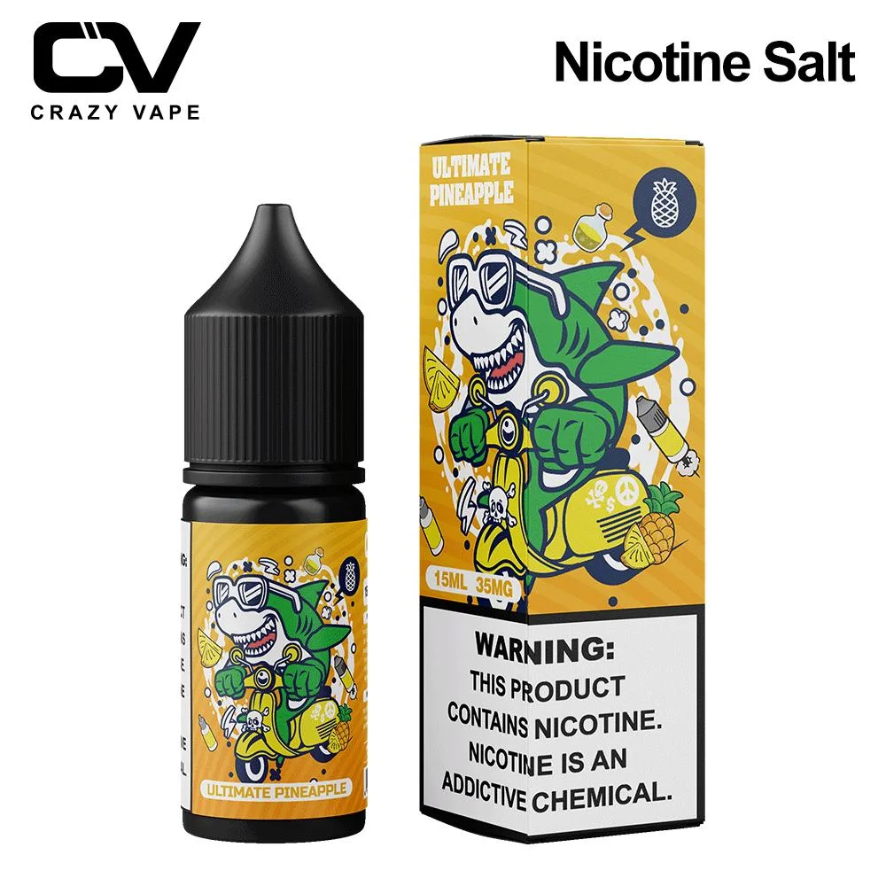 Nouveau Crazy Vape haute qualité Vente en gros OEM ODM usine nicotine Sel 35mg 15ml E liquide jus E pour Vape