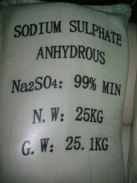 99 % pH neutre 9-10,5 Fabricant Prix usine Na2SO4 Sulfate de sodium anhydre