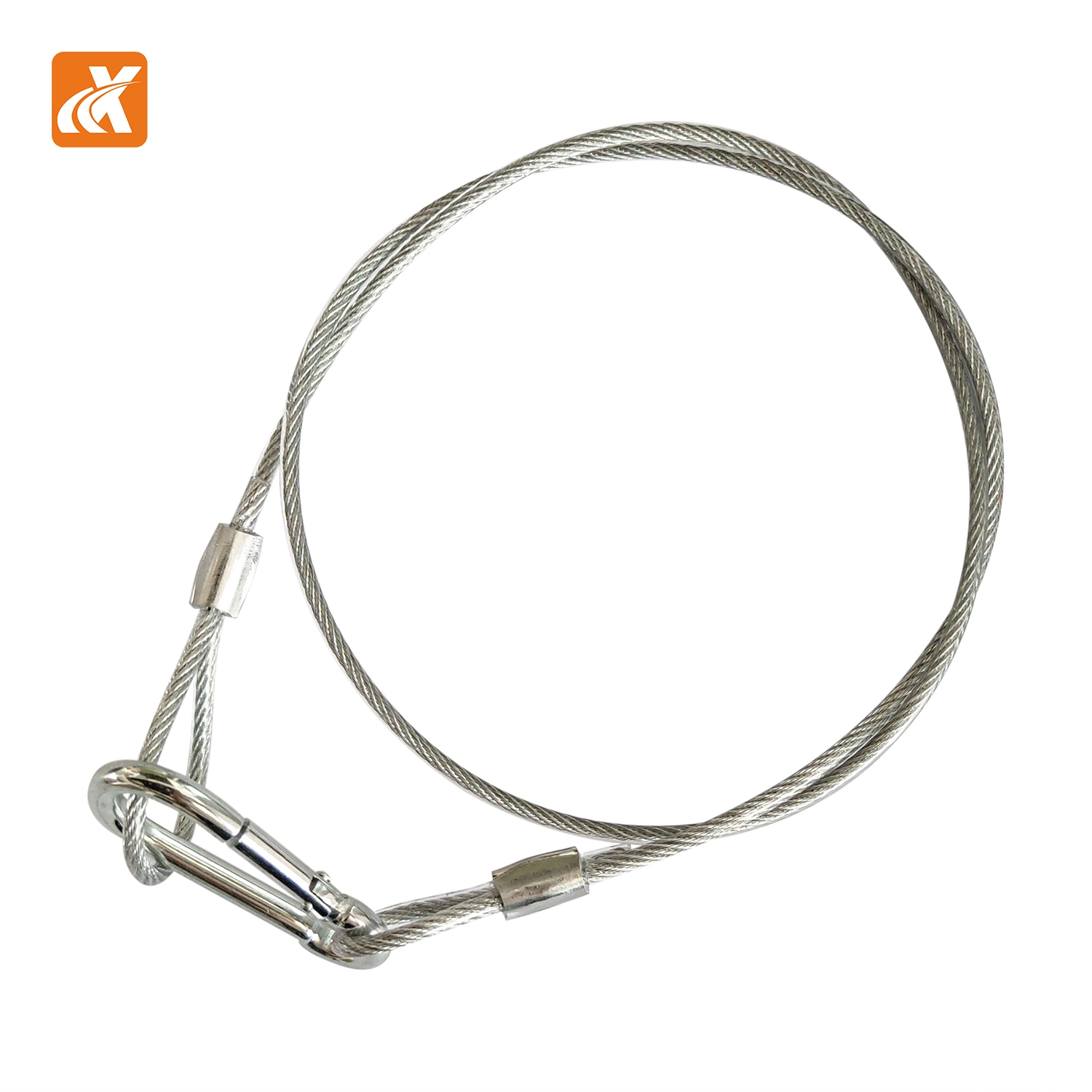 Stainless Steel Adhesive Material Safety Rope Black Standard Spring Fastener Love Eye Soft Light