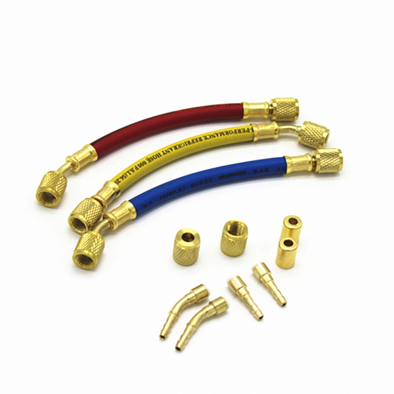 Refrigerant Hose Assembly with Low and High Pressure Quick Couplers