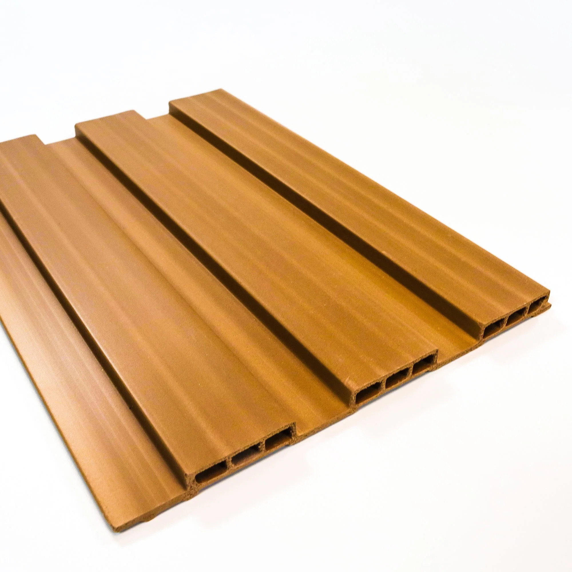 195mm de fibra de madera decorativa interior compuesto de plástico de la cuadrícula de madera integrada el panel de pared Decoración de interiores de uso