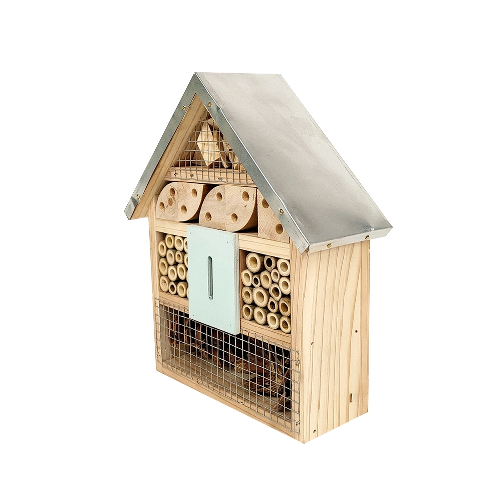 Garden Home Wooden Insect Hanging Beehive Hotel Insect House with Hook