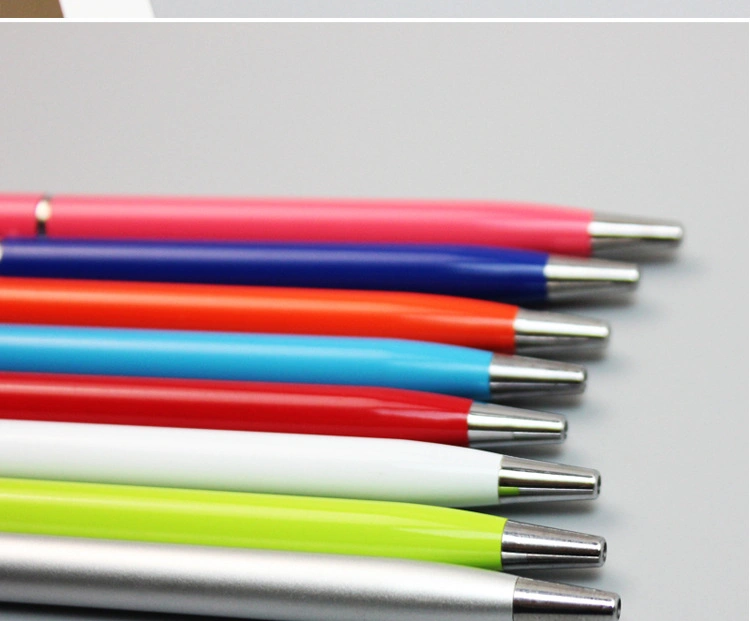 Office Supplies Advertising Ball Pen رخيصة 0.7مم معدنية قابلة للسحب قلم ذو سن كروي لقائمة قرطاسية للهدايا