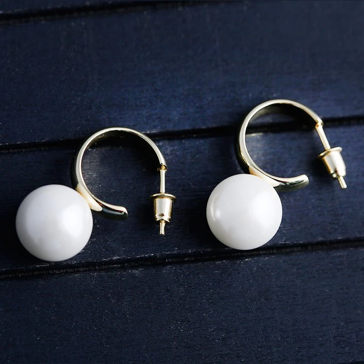 925 Sterling Silver Pearl and Silver Earrings for Women