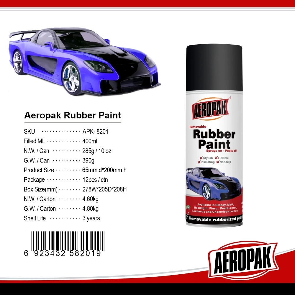 Aeropak Rubber Paint 400ml Aerosol Waterproof Headlight for Car Headlight