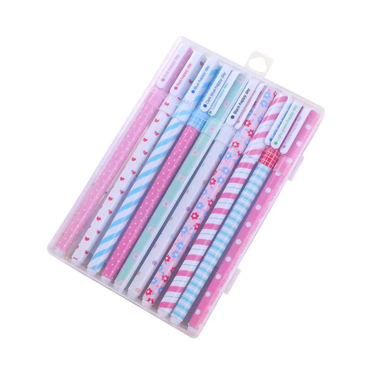 Cute Cartoon School Student Gel Pens Set Stationery Supplies with 10 Color