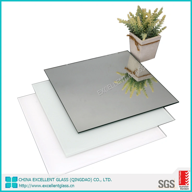 Safety Silver Mirror Makeup Mirror Decoration Mirror Dressing Mirror Tempered/Toughened Glass for Decoration Partition Building, Shower Door, Factory Supply