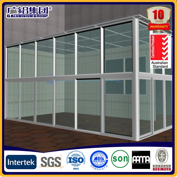 Aluminum Balcony Lighting and Rain Cover Glass Window and Door