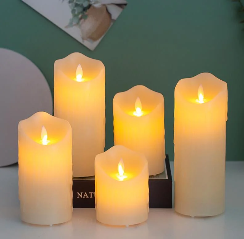 3*AAA Battery Used Ceresin Wax Material LED Tea Light Wedding Decoration LED Candle