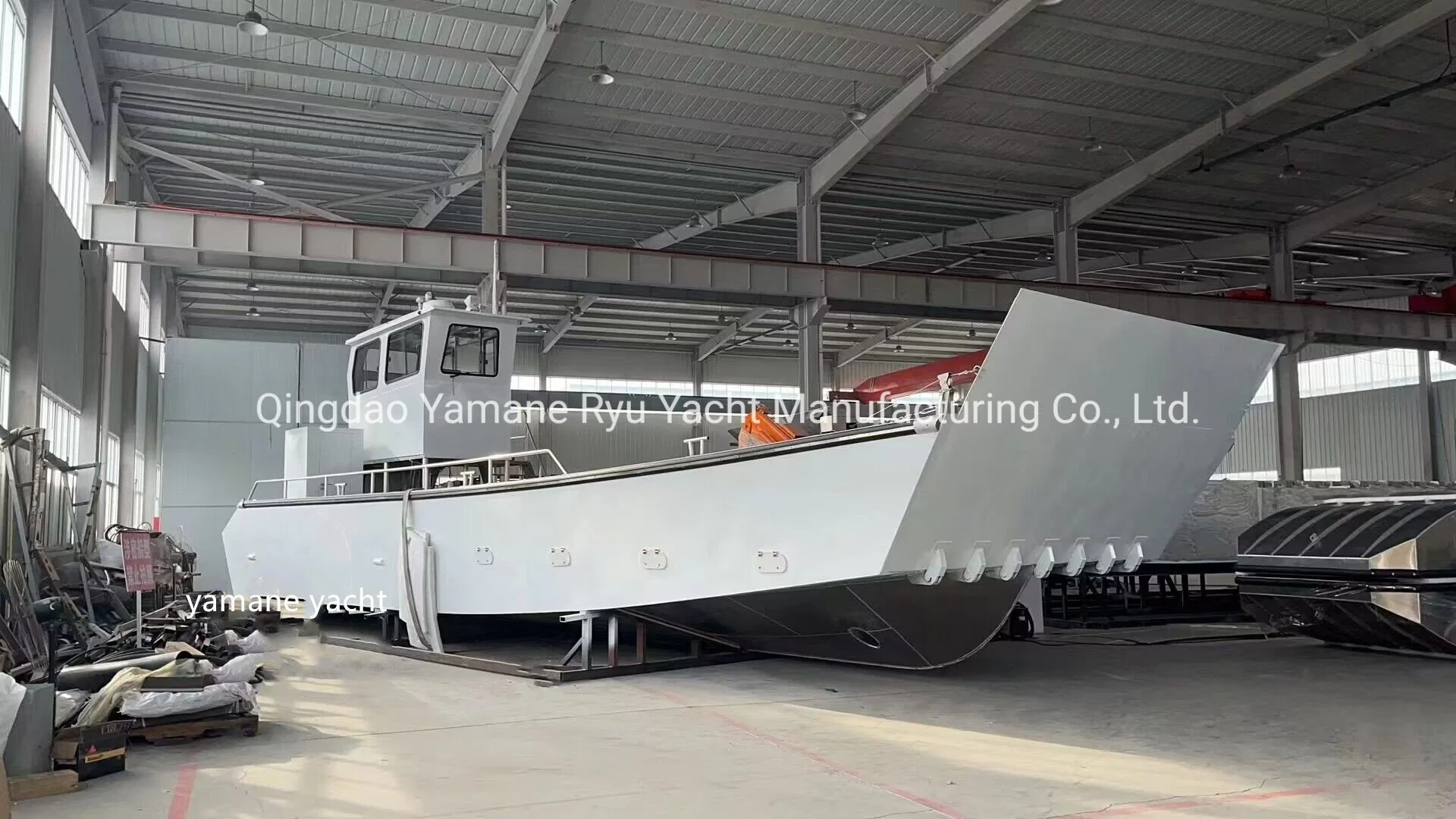 50feet Large Aluminum Landing Craft Working Boat with High Sight Captain Cabin