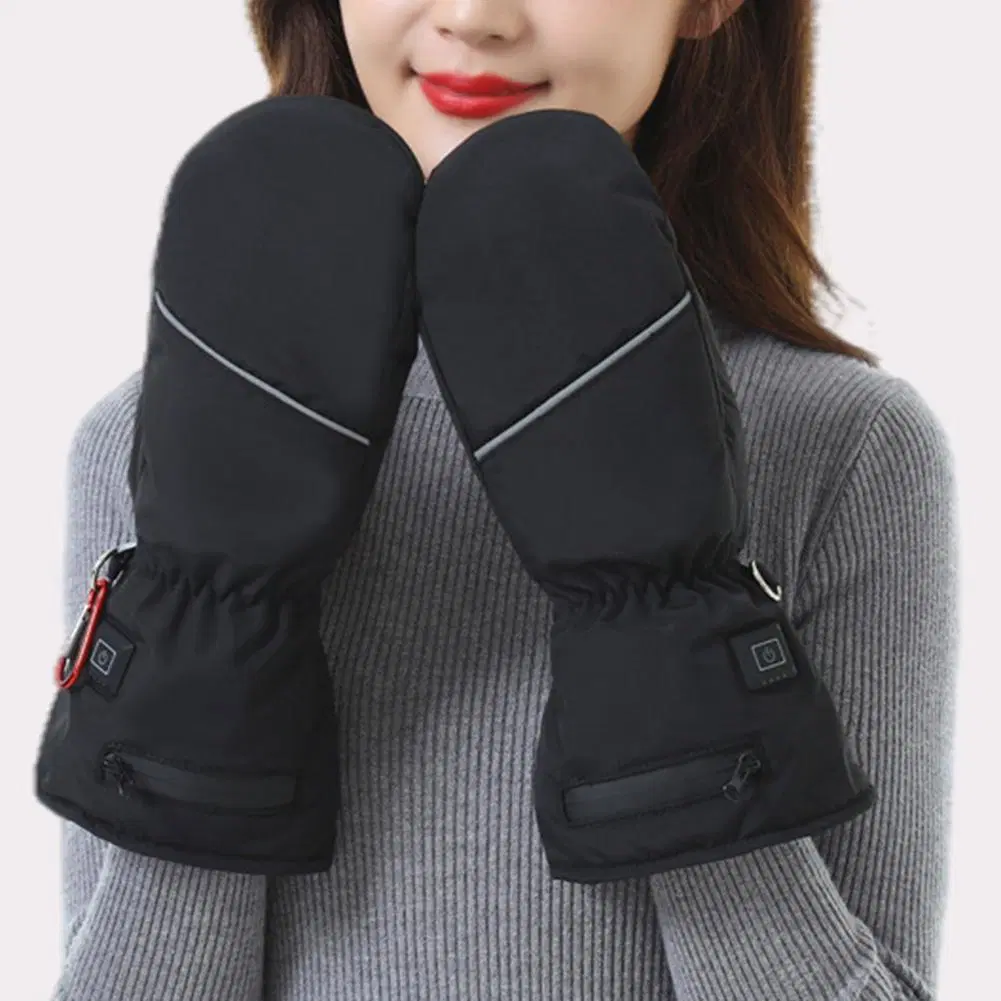 Gants chauffants électriques des gants de ski femme chauffée hiver chaud en plein air chauffée mitaines gants avec batterie au lithium rechargeable