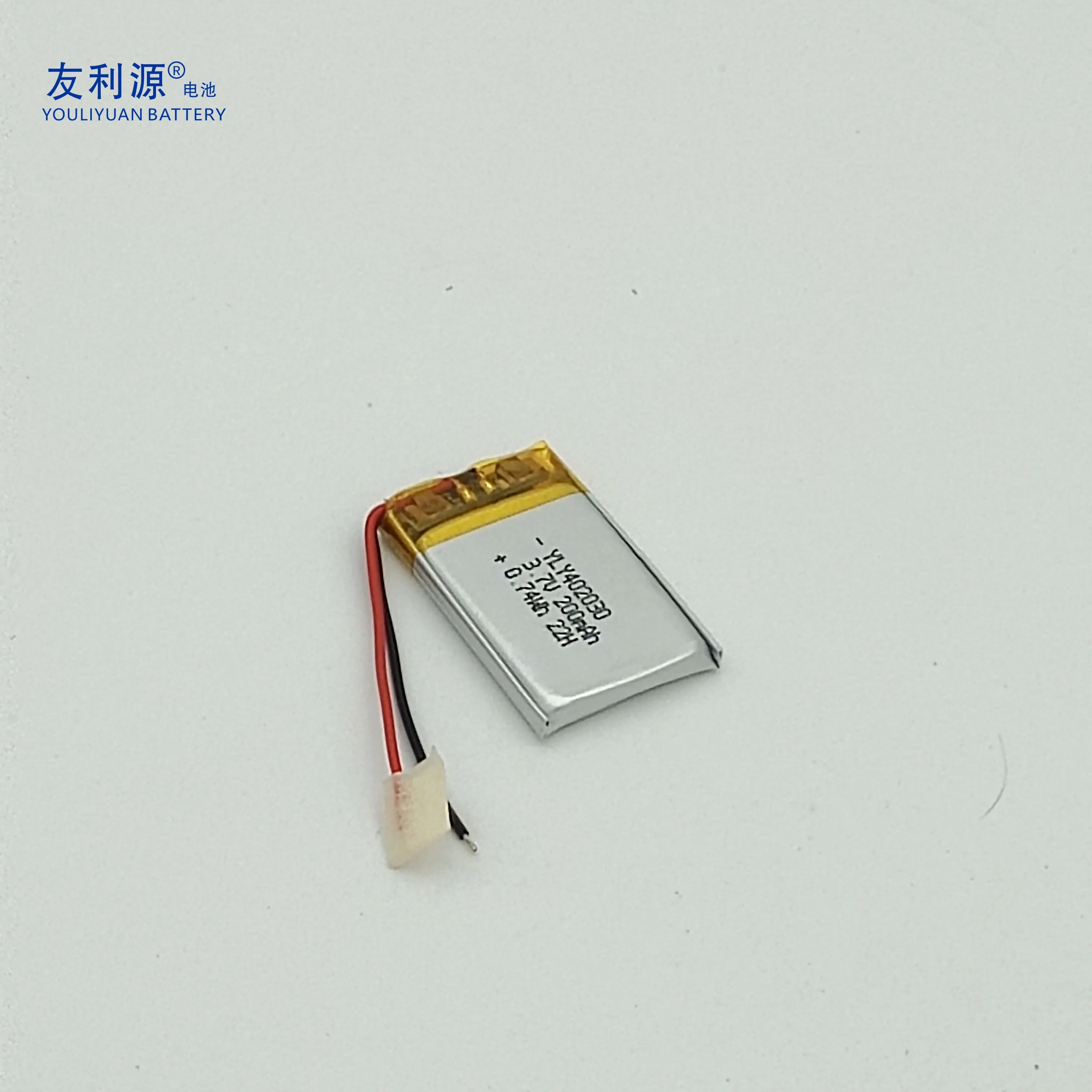 Factory Lithium Polymer Battery 402030 3.7V 200mAh Lipo Li-ion Battery for Mobile Phone/Iot Device/GPS Tracking/Hearing-Aid/Earphone