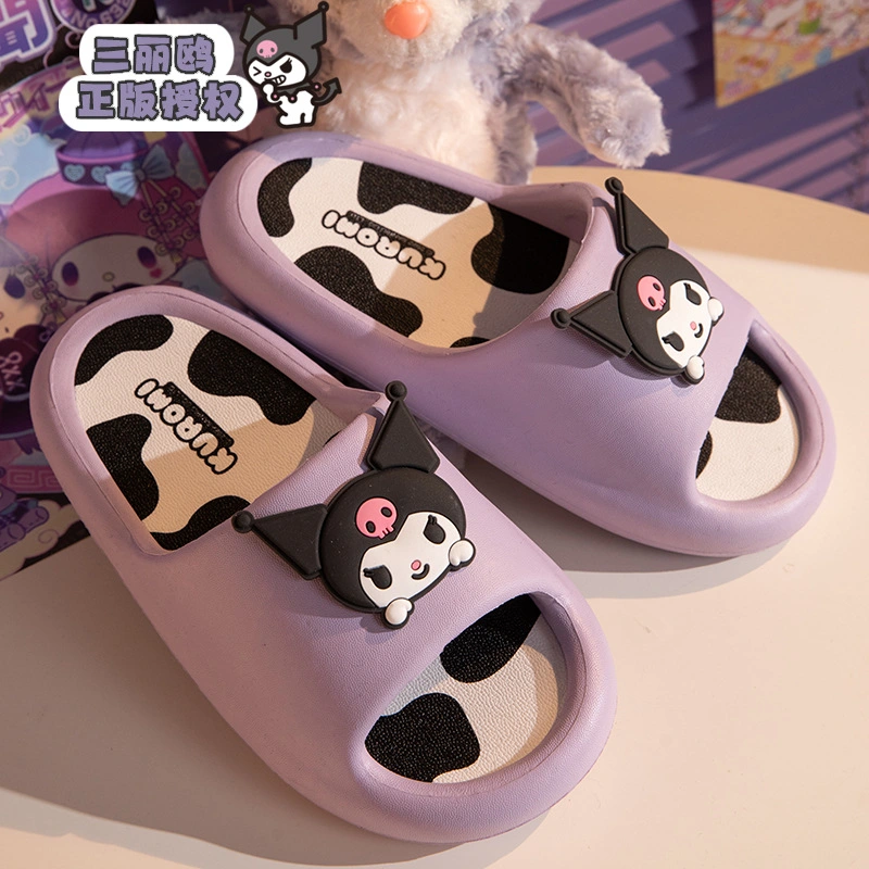 Ruunjoy Kawaii Sanrio Outdoor Slippers Summer Kawaii Cartoon Anime Kuromi Cinnamoroll Indoor EVA Anti-Slip Shoes Women Slippers