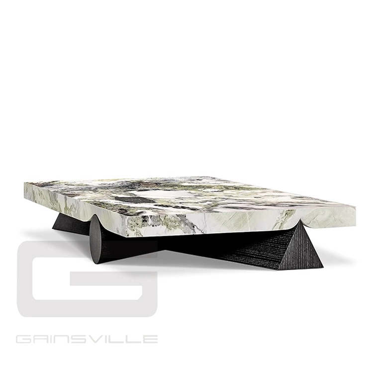 New Style Living Room Square Coffee Tables Modern Luxury Stone Center Tables