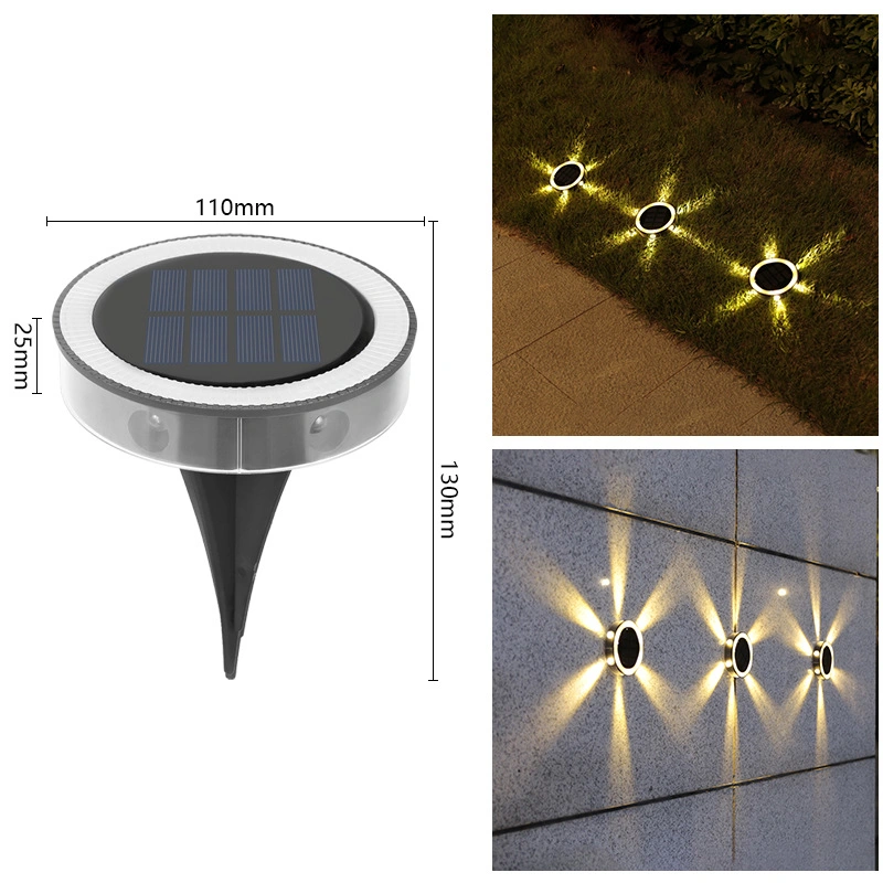 Système d'énergie solaire Lumière solaire souterraine Lampes LED Lumières extérieures Éclairage de pelouse