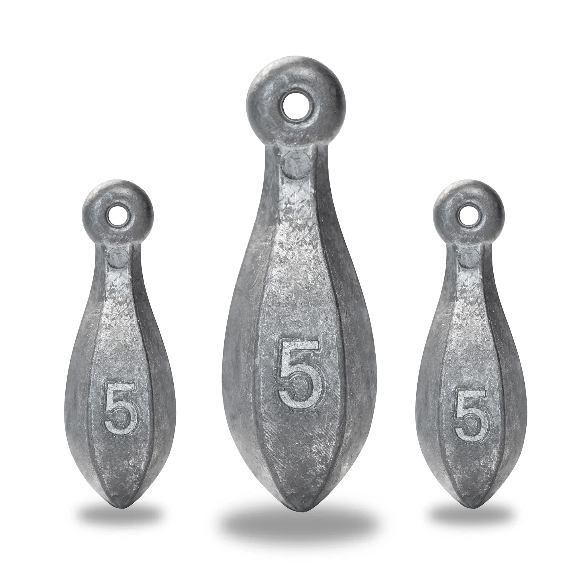 Polished Surface Casting Bottom Saltwater Streamlined Bullet Lead Silver Fishing Weights Sinkers