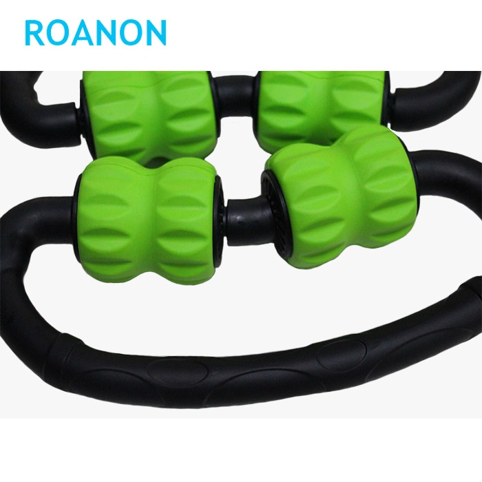 4 Rollen Annular Muscle Massage Roller Arm Beinausschnitt Entspannen Fitness Gym Yoga Sport Bein Relaxer Body Massage Roller