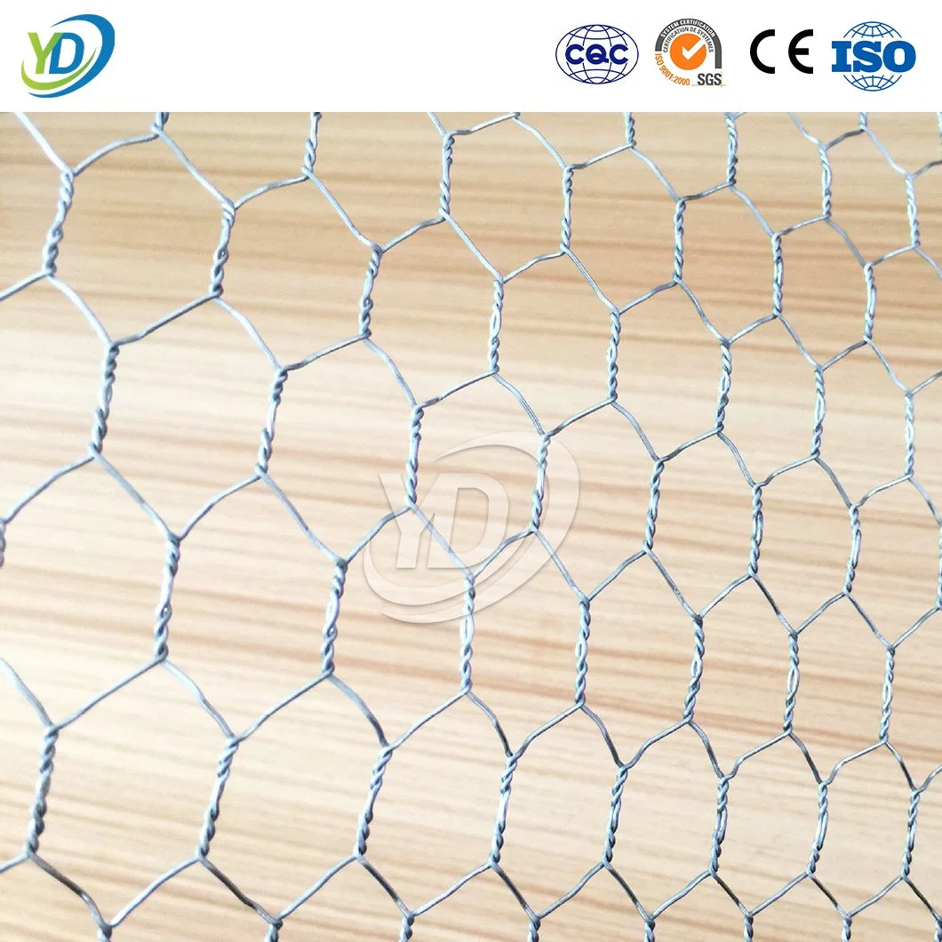 Yeeda Chicken Wire Chicken Coop Manufacturing China 10mm 13mm 16mm 20mm Hexagonal Opening Wire Mesh Used for Gabion Basket Gabion Box