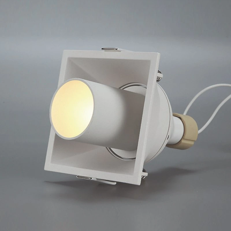 GU10/MR16 carcasa de luz LED regulable cuadrada con marco para Downlight empotrado