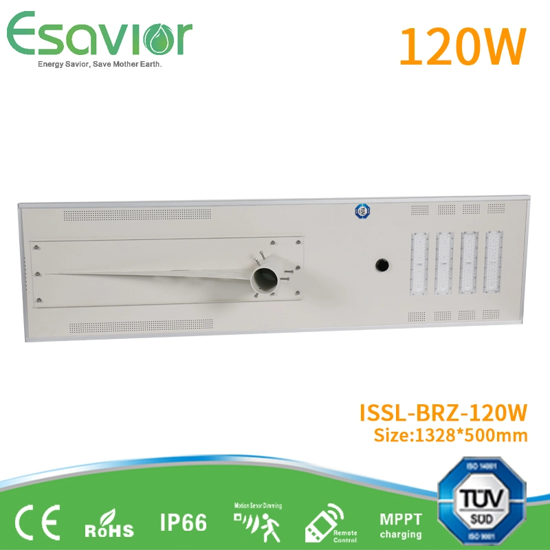 Outdoor Energy Saving Lamp LED Lighting System 120W Integrated Solar Power Street Light