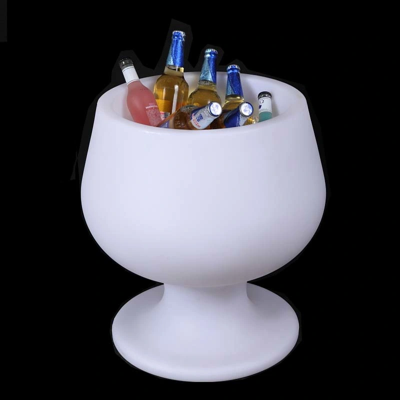 Cafe Furniture LED Wine Bucket Plastic Ice Buckets LED Wine Cooler Bucket for Sale