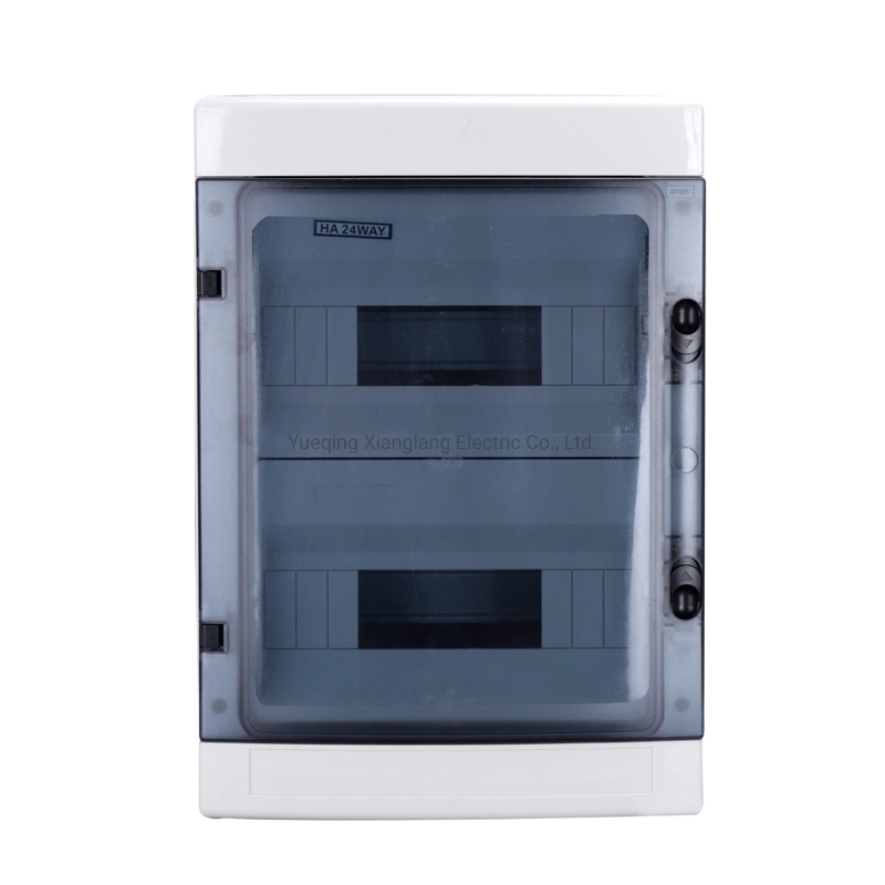 Ha-24way Outdoor Electrical Power Distribution Box ABS Enclosures PC Cover Waterproof Distribution Box Air Switch Box