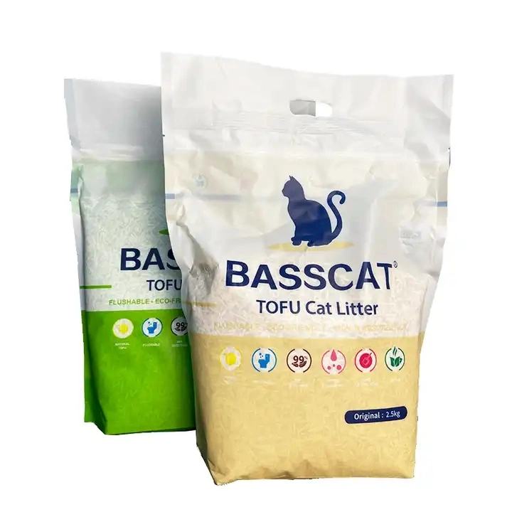 Natural Plant Organic Based Custom Package Popular Fragrance Flushable Tofu Cat Litter