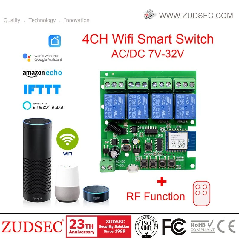 1/2/4CH Smart Home WiFi +RF Remote Control Relay Module