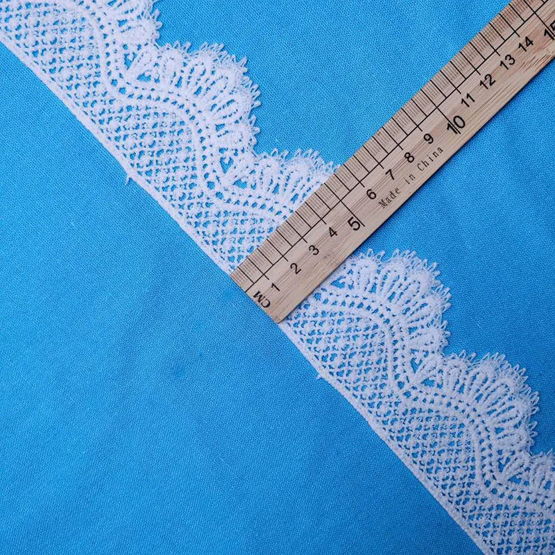 Hand Beaded Lace Fabric White Lace Trim Wholesale/Supplier Embroidery Designs