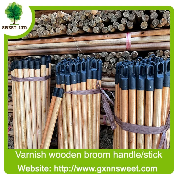 Eucalyputs Woood Making High quality/High cost performance  Mop Stick Varnish Broom Handle Wooden Broomstick