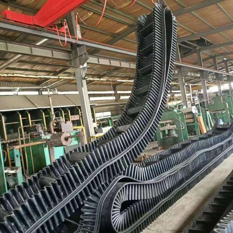 High Strength Corrugated Sidewall Rubber Belt for Material Handling System