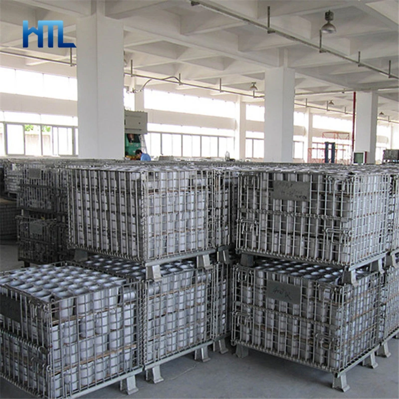 Warehouse Storage Portable Galvanized Wire Mesh Steel Bins for Sale