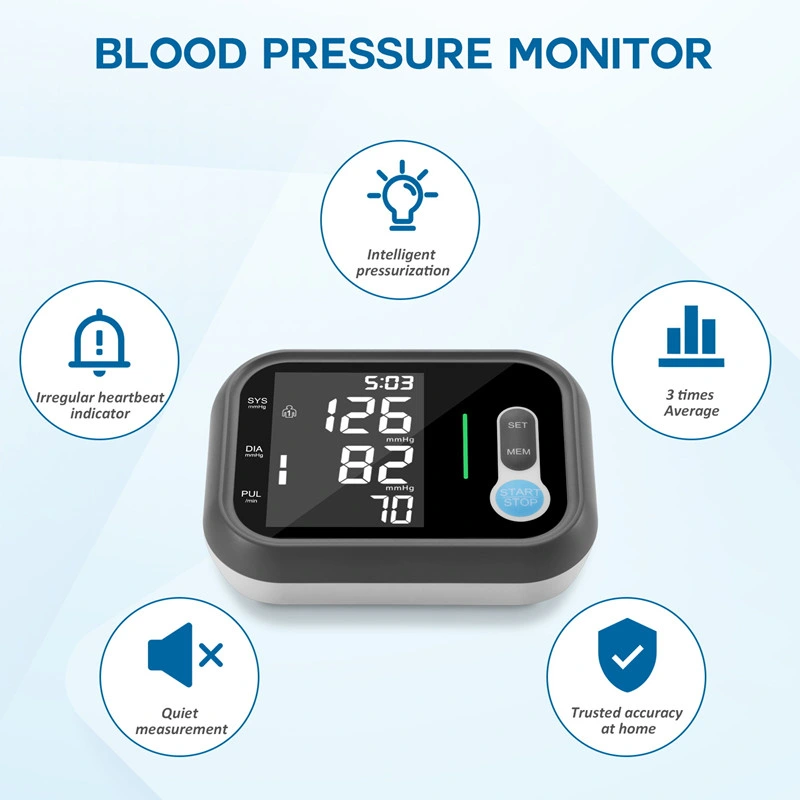 OEM Supply Medical Blood Pressure Monitor Tensiometre Digital Sphygmomanometer Arm Bp Monitor